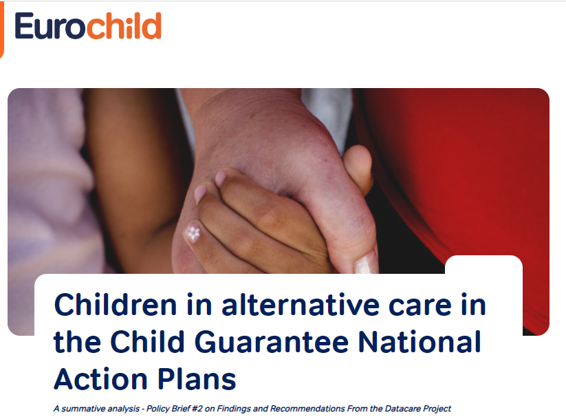 Eurochild публикува втория анализ на данни за децата в алтернативни грижи в националните планове за действие по Европейската дет