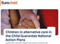 Eurochild публикува втория анализ на данни за децата в алтернативни грижи в националните планове за действие по Европейската дет