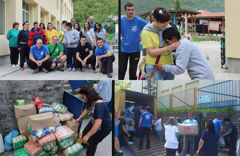 „Дарение на хранителни продукти на Дом за деца с физически и психически увреждания - село Джурково (община Лъки)