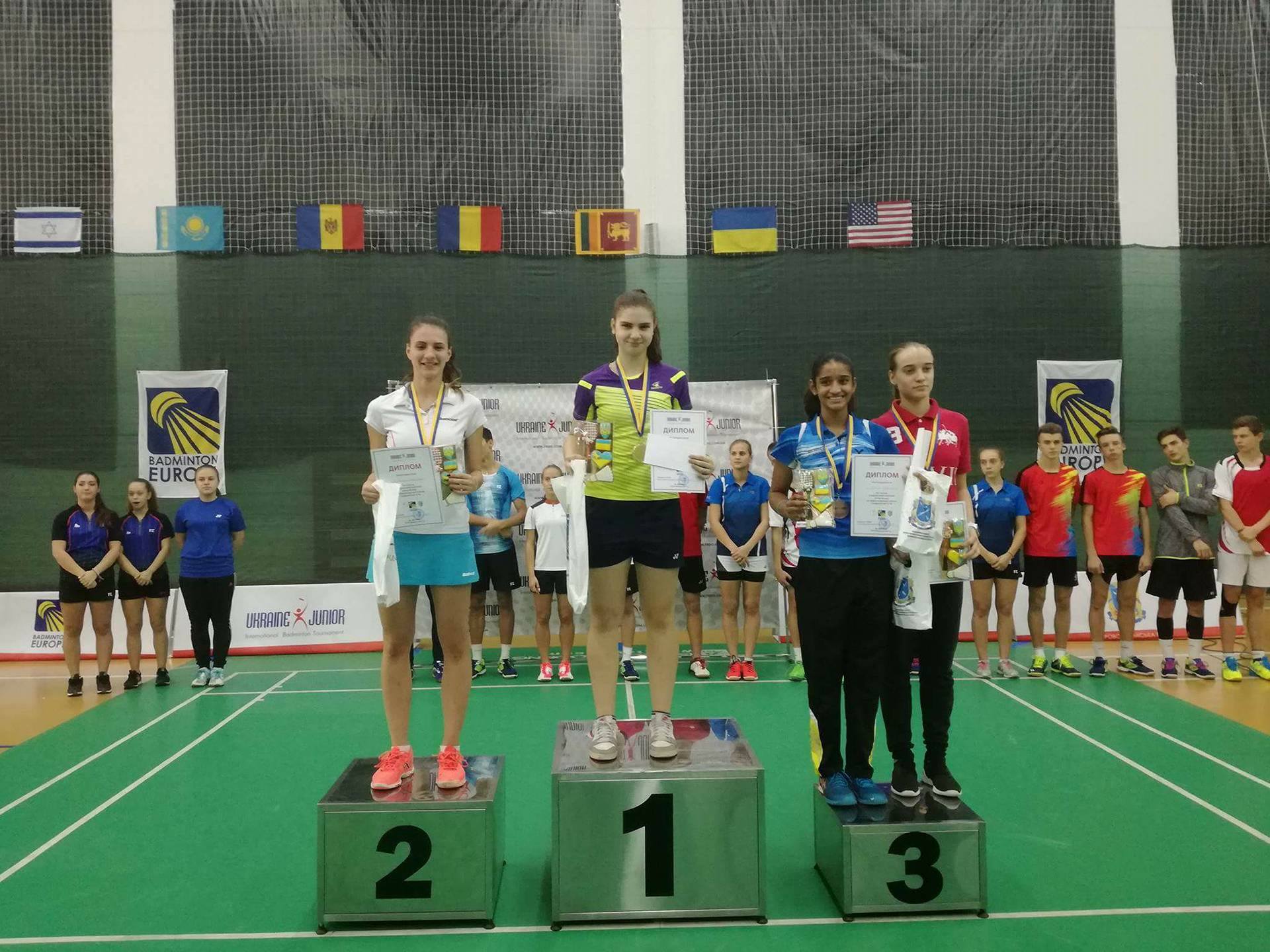 Спортният талант Мария Делчева с два златни медала от турнир по бадминтон в Украйна