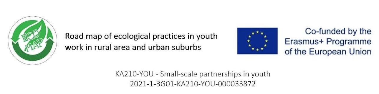 Проучване на „зелени” / еко практики в младежките организации в селските райони и градските покрайнини.