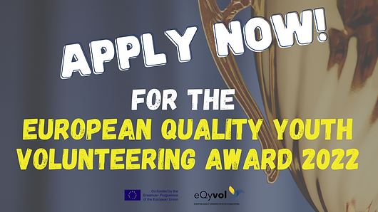 Кандидатствай за Европейска награда за качество в младежкото доброволчество 2022