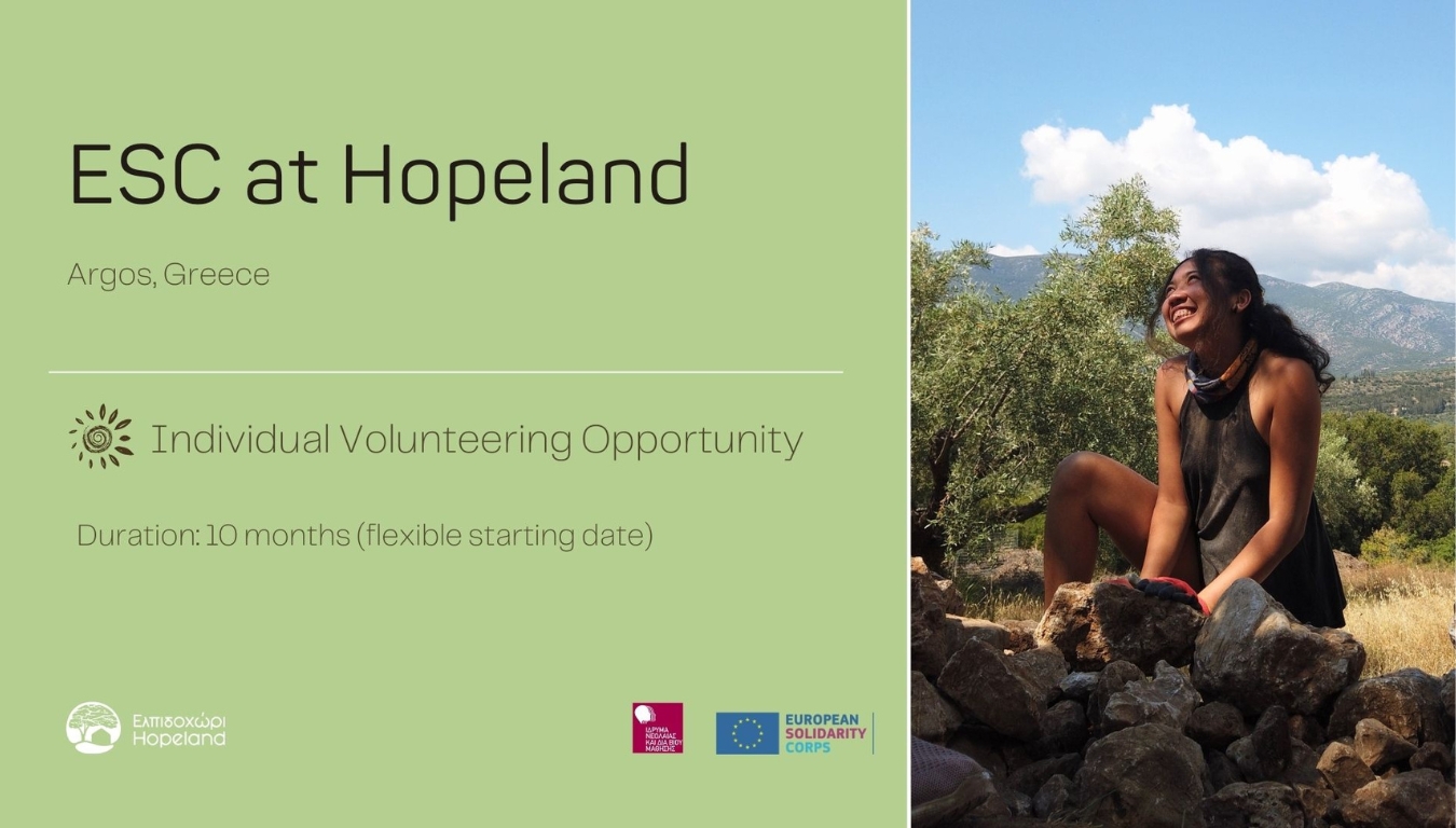 ESC long term volunteering at Hopeland, Greece